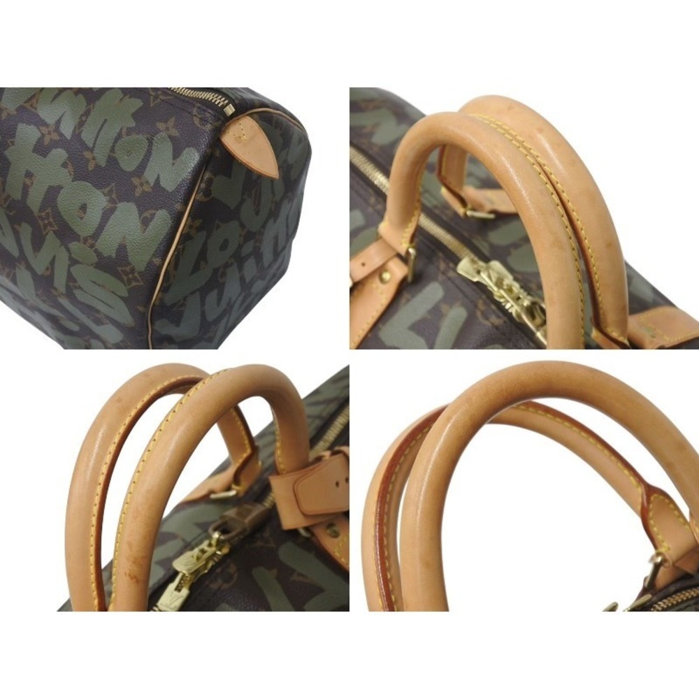 Louis Vuitton Keepall brown Khaki Green Monogram Graffiti - Picture 3 of 9